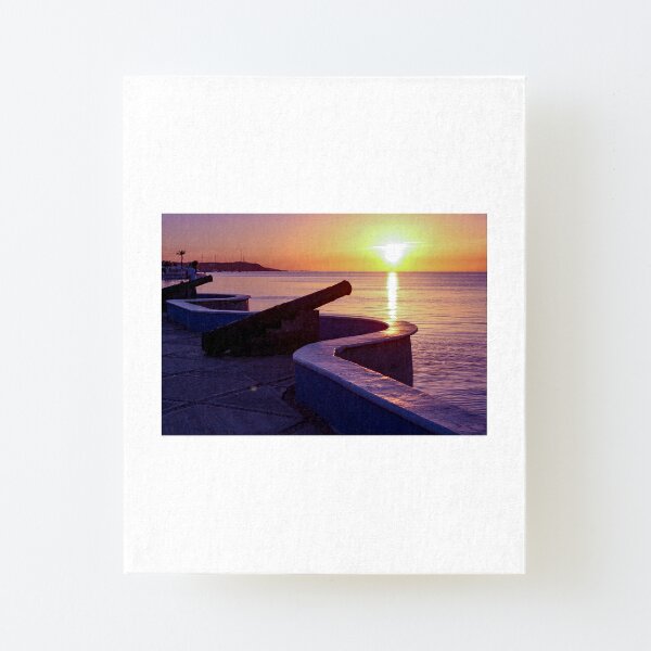 Reflection on the Malecon in Campeche Canvas Mounted Print