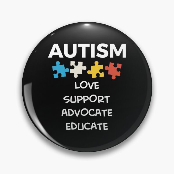 Item preview, Autism Awareness - Love, Support, Advocate, Educate - With Colorful Puzzle Pieces designed and sold by EstelleStar.