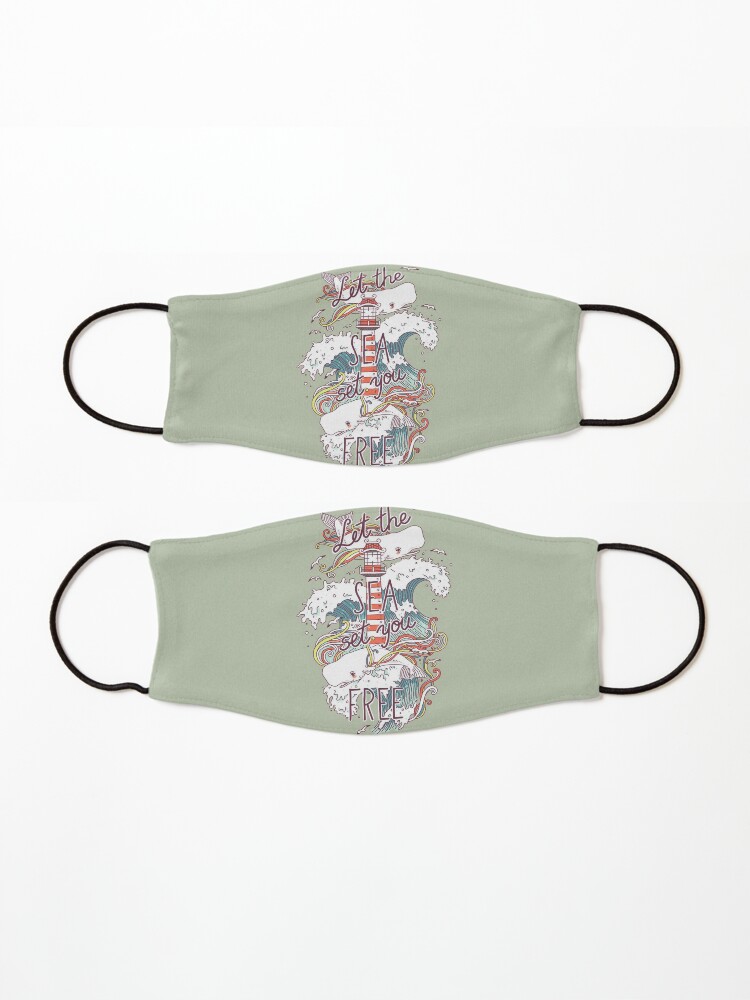 Alternate view of Whales and Waves Mask