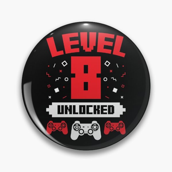 Item preview, Video Gaming Gamer 8th Birthday Present Gift Level 8 Unlocked designed and sold by EstelleStar.