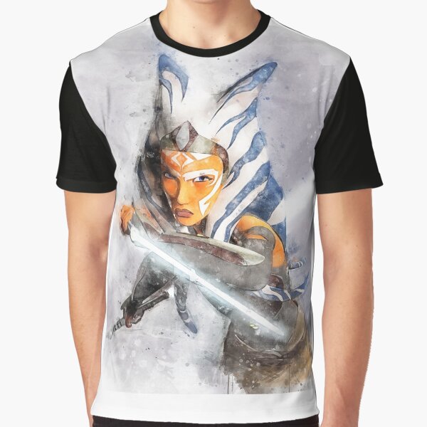 Vista previa del artículo con la obra «Acuarela de Ahsoka Tano», diseñado y vendido por PetsArt.