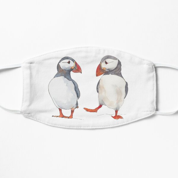 Handdrawn Puffin Pillow Case Iceland Souvenir Icelandic -  in