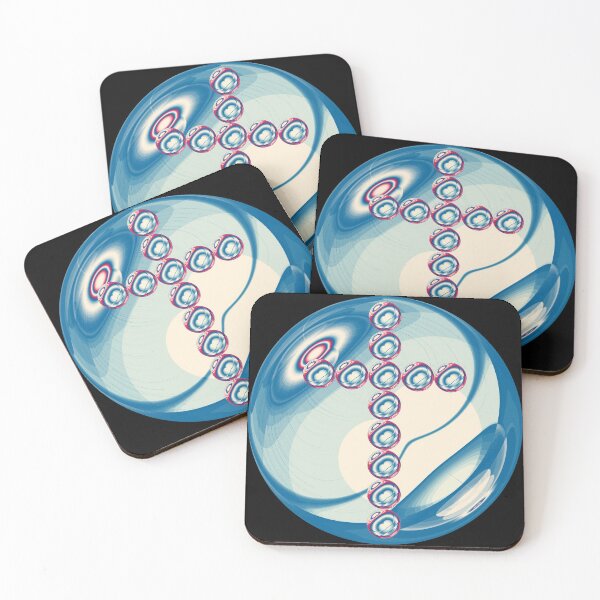 Item preview, Blueish Cross in Glass Ball designed and sold by TopPopClothing.