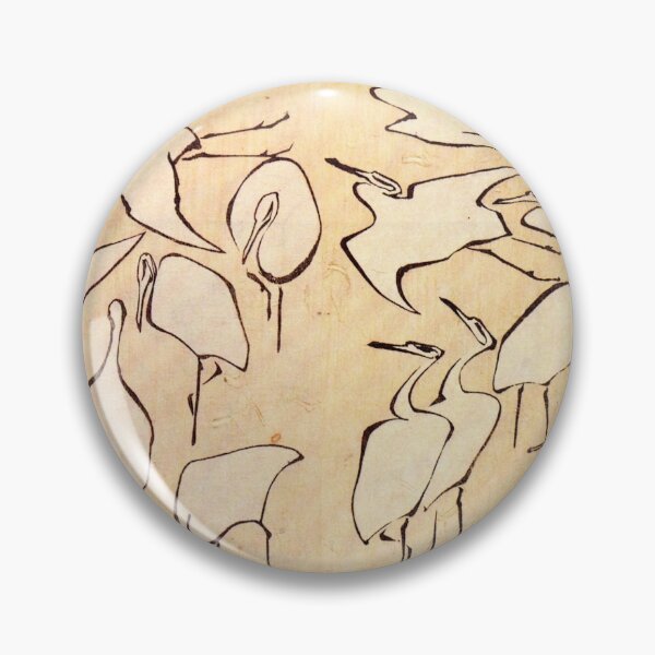 Item preview, Katsushika Hokusai, Egrets from quick lessons in simplified drawing designed and sold by ValentinaHramov.