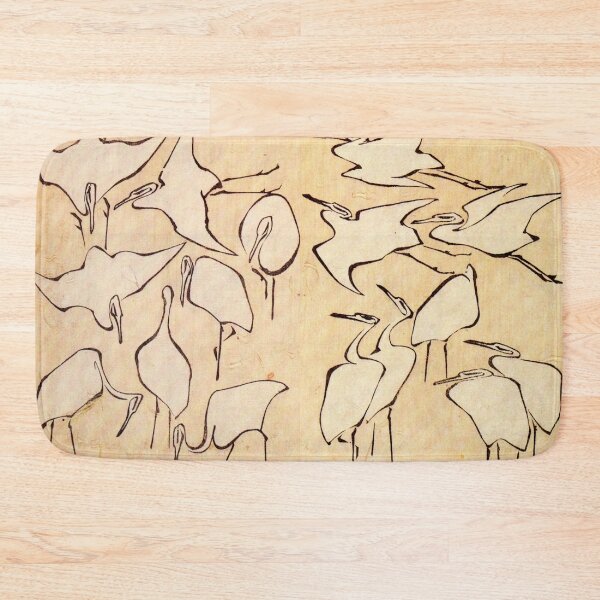 Item preview, Katsushika Hokusai, Egrets from quick lessons in simplified drawing designed and sold by ValentinaHramov.