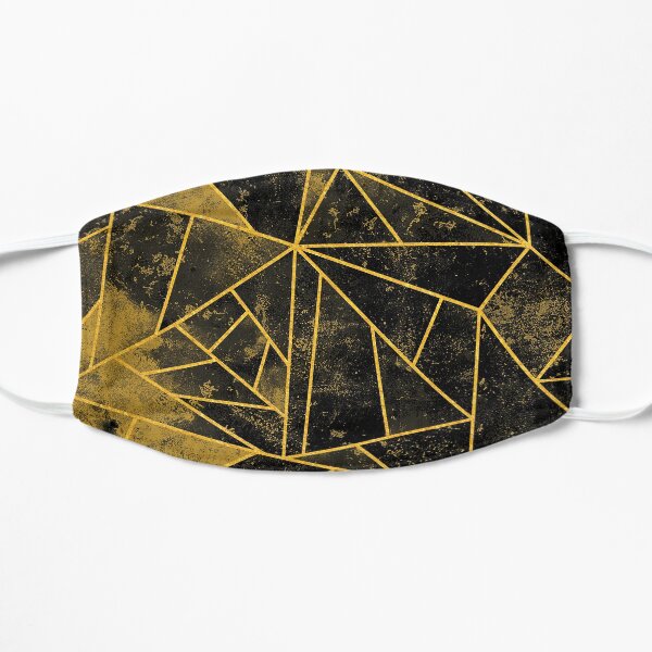 Yellow and Black Modern Geometric Mosaic Abstract Mosaic Colors Flat Mask