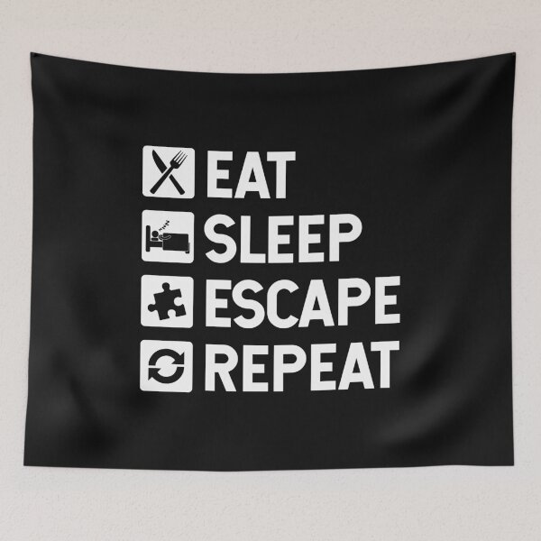 Item preview, Escape Room Game Eat Sleep Escape Repeat designed and sold by EstelleStar.