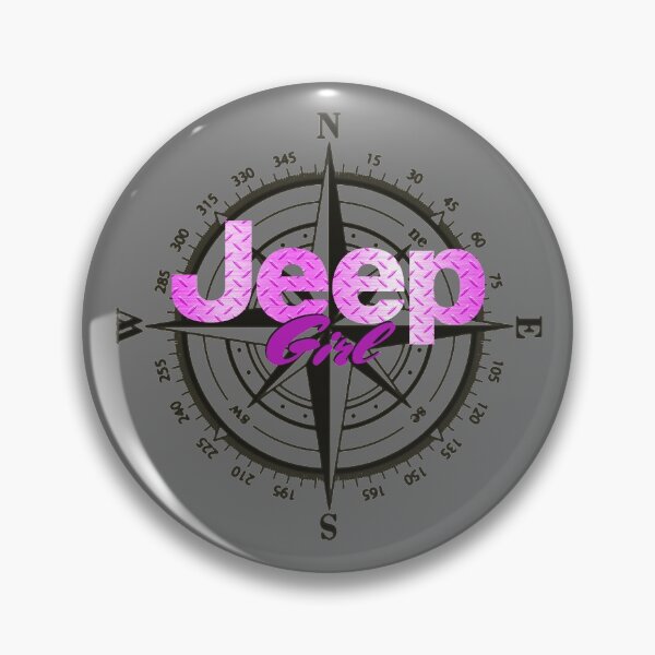 Jeep Girl Diamond Plate Pin