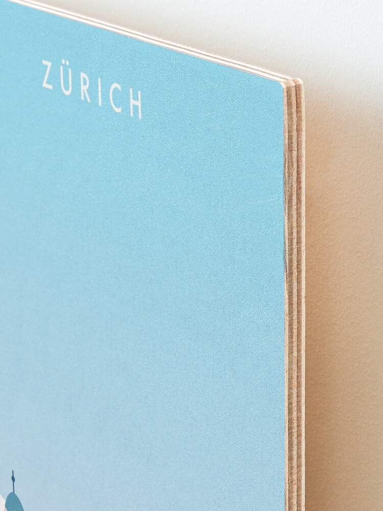 Alternate view of Zurich Travel Poster Mounted Print