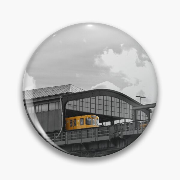 Item preview, Berlin Suspended tram stop black white color designed and sold by MarketVisionAV.
