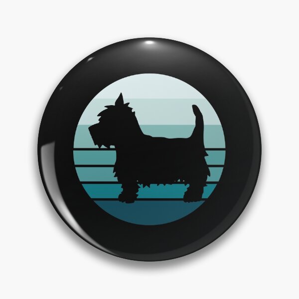Item preview, Yorkie Yorkshire Terrier Retro Striped Circle designed and sold by EstelleStar.