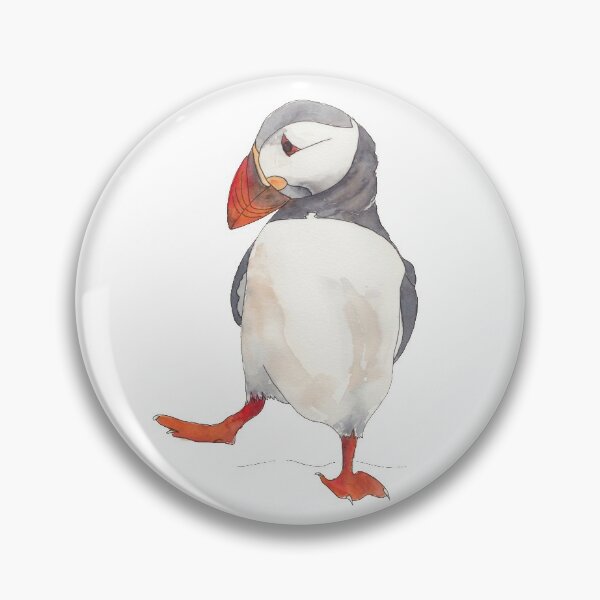 Item preview, Dancing puffin watercolor illustration designed and sold by kittyvdheuvel.