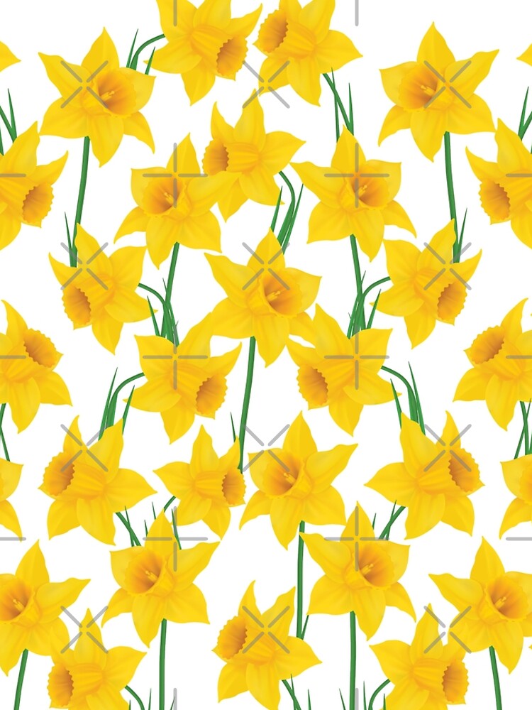 Discover Yellow Daffodils Pattern Leggings