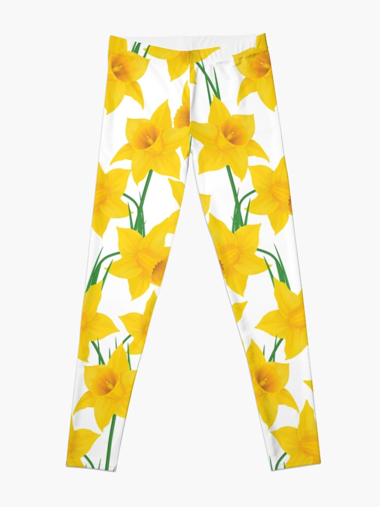Discover Yellow Daffodils Pattern Leggings