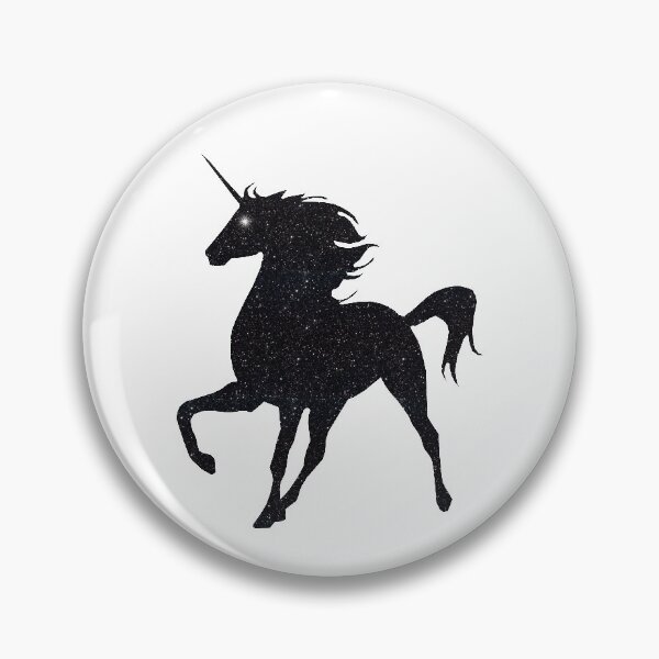 Item preview, Black Faux Glitter Magical Unicorn designed and sold by Atteestude.