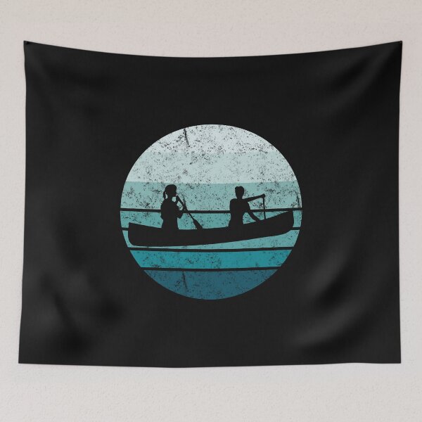 Item preview, Canoe Canoeing Vintage Sunset designed and sold by EstelleStar.