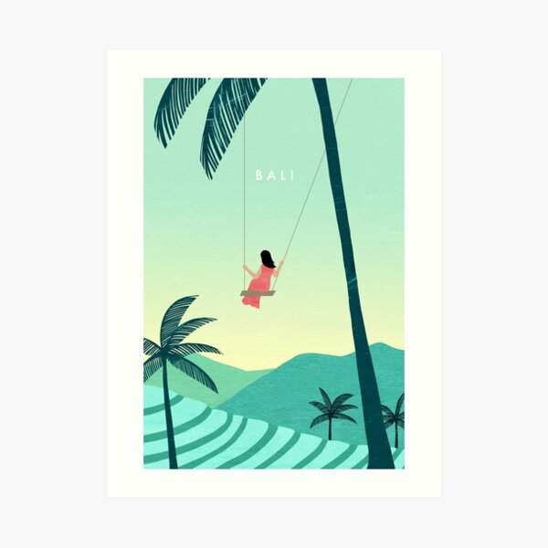 Affiche de voyage à Bali Impression artistique