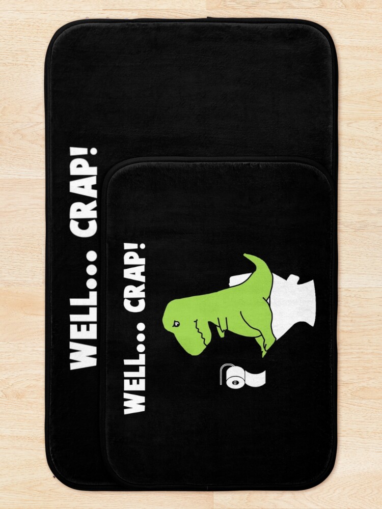 Alternate view of Well... Crap! T-Rex struggle Bath Mat