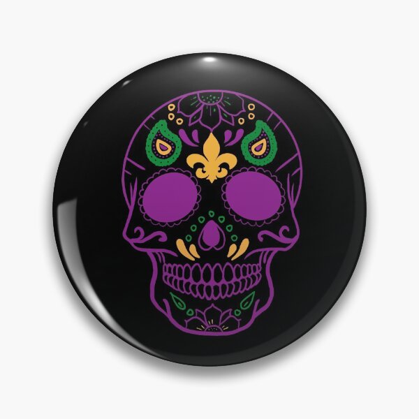 Item preview, Sugar Scull Fun - Mardi Gras Colors designed and sold by Monskyart.