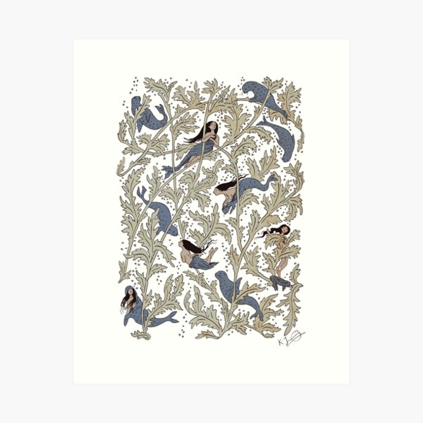 A swirl of selkies Art Print