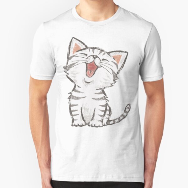 American Shorthair happy Slim Fit T-Shirt