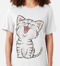 American Shorthair happy Slim Fit T-Shirt