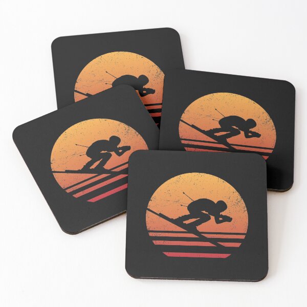 Item preview, Skiing Skier Retro Sunset designed and sold by EstelleStar.