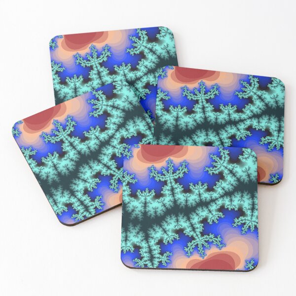 Fractal Art 26 designed and created by (c) Janet Watson Art Coasters (Set of 4)