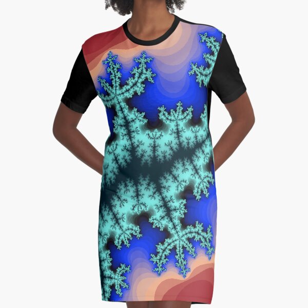 Fractal Art 26 designed and created by (c) Janet Watson Art Graphic T-Shirt Dress
