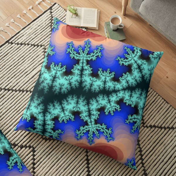 Fractal Art 26 designed and created by (c) Janet Watson Art Floor Pillow