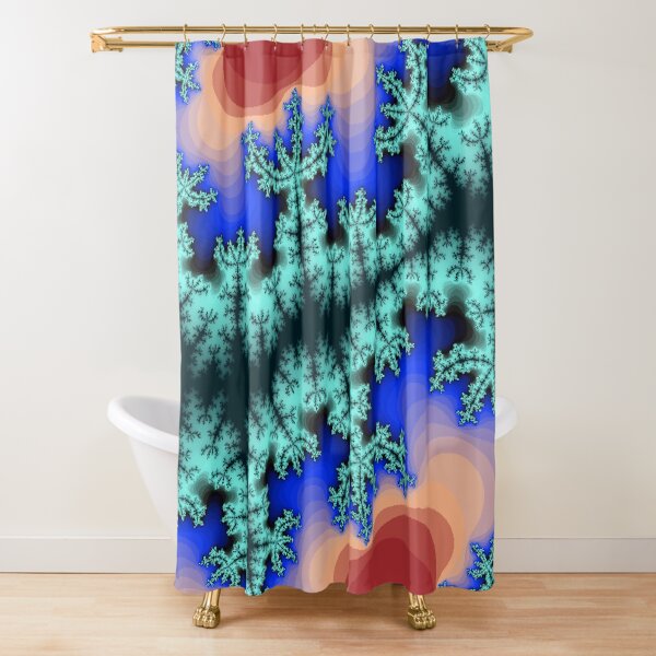 Fractal Art 26 designed and created by (c) Janet Watson Art Shower Curtain