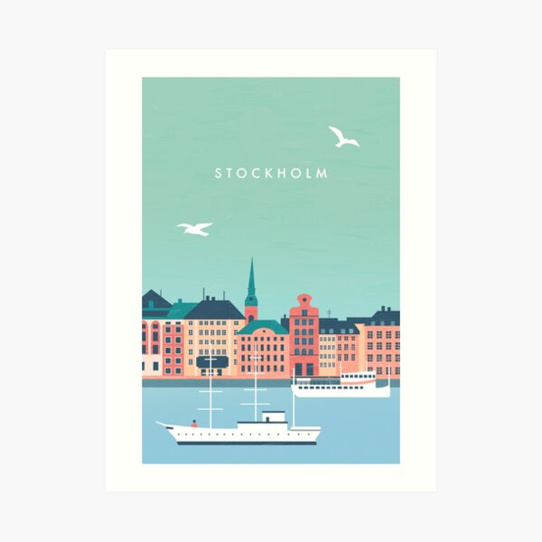 Affiche de voyage de Stockholm Impression artistique