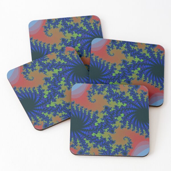Fractal Art 19 designed and created by (c) Janet Watson Art Coasters (Set of 4)