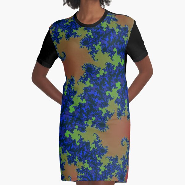 Fractal Art 19 designed and created by (c) Janet Watson Art Graphic T-Shirt Dress