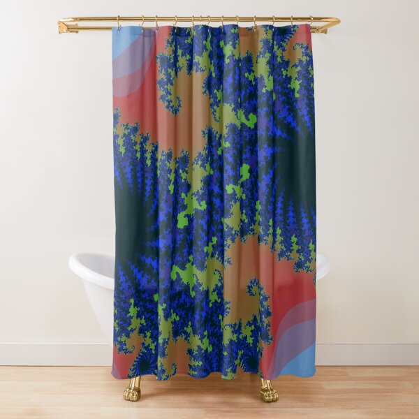 Fractal Art 19 designed and created by (c) Janet Watson Art Shower Curtain