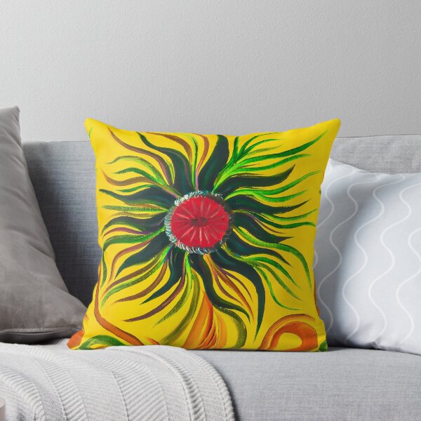 Yellow Yous Throw Pillow