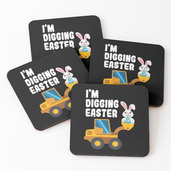 Item preview, Kids Easter Digger design Bunny Backhoe Boys Girls Construction graphic designed and sold by EstelleStar.