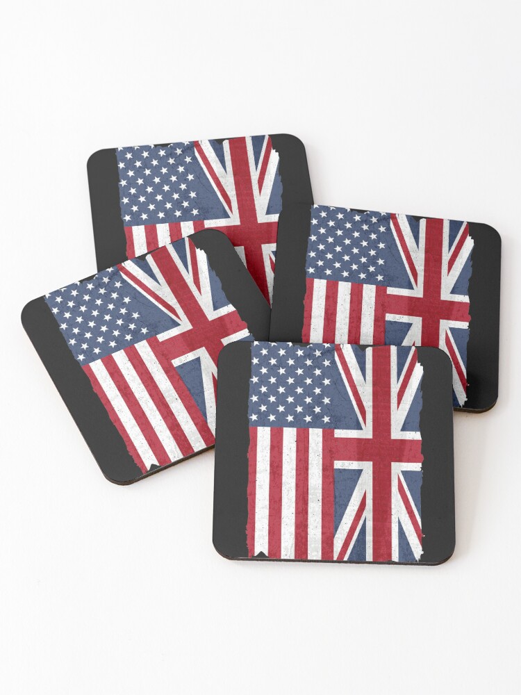 United States with United Kingdom Flag Mix US and UK Union Jack