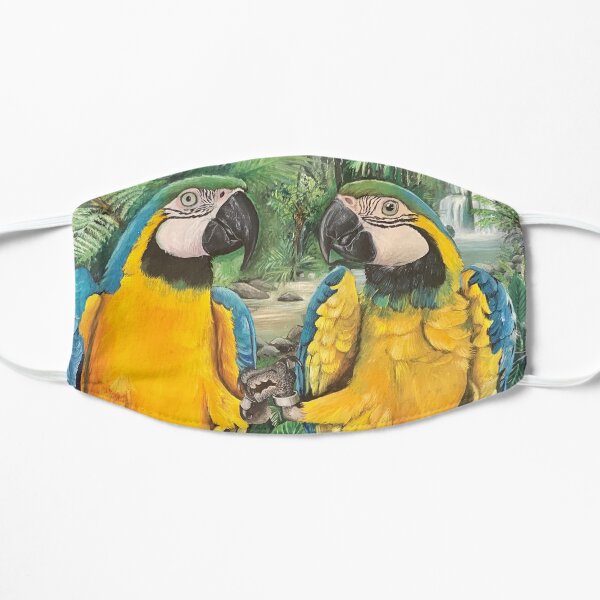 Blue and Gold Macaws #2 Flat Mask