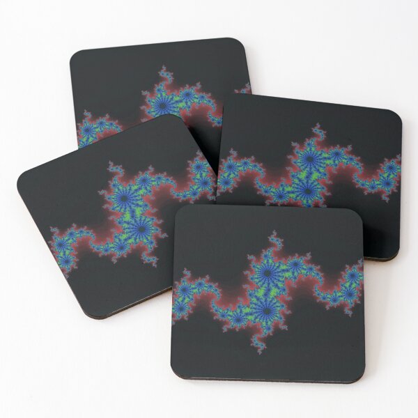 Fractal Art 20 designed and created by (c) Janet Watson Art Coasters (Set of 4)