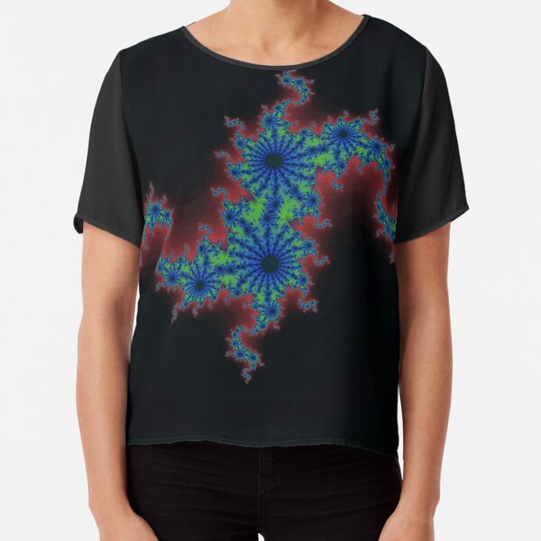 Fractal Art 20 designed and created by (c) Janet Watson Art Chiffon Top