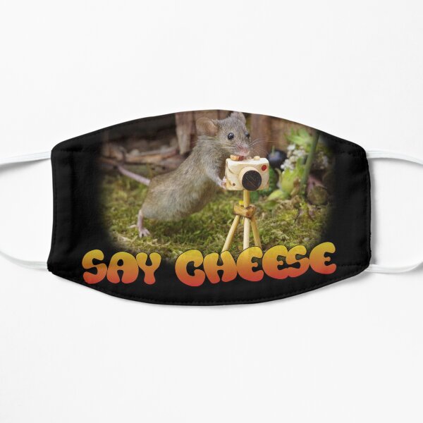 wild mouse with a camera - say cheese Flat Mask