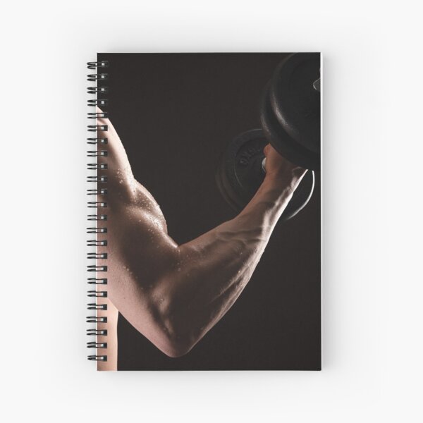 Hard work, hard muscles Spiral Notebook