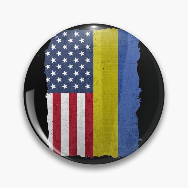 Item preview, US with Ukrainian roots flags American and Ukraine flag  designed and sold by alenaz.