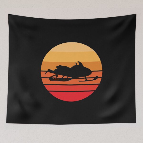 Item preview, Snowmobile Retro Style Sun Sunset designed and sold by EstelleStar.
