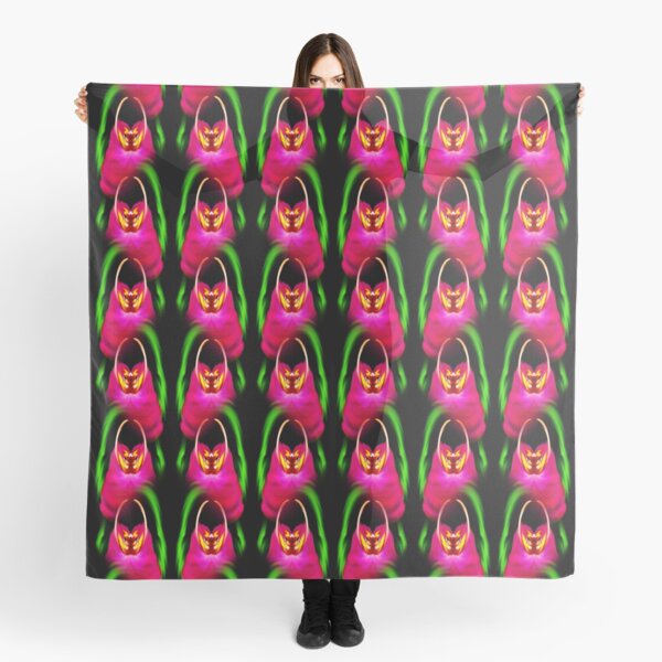 Pink Lily Flower Abstract Scarf