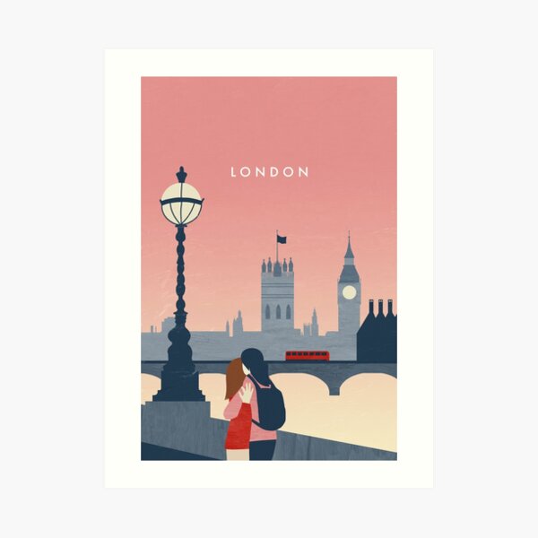 London Travel Poster Kunstdruck