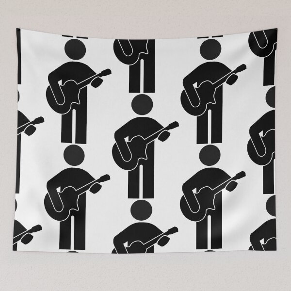 Item preview, Stickman playing guitar (black) designed and sold by Matt Malloy.