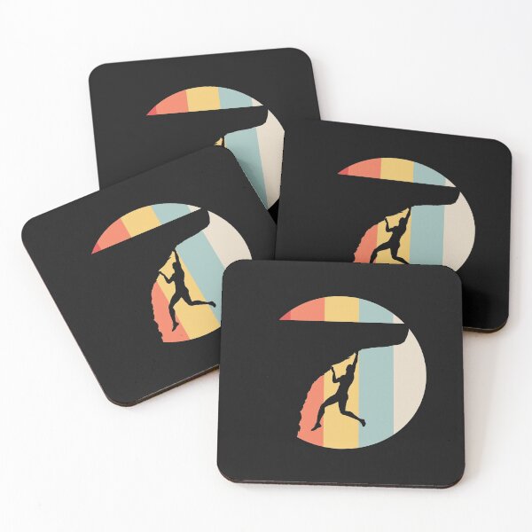 Item preview, Retro Sunset Rock Climbing Climber designed and sold by EstelleStar.