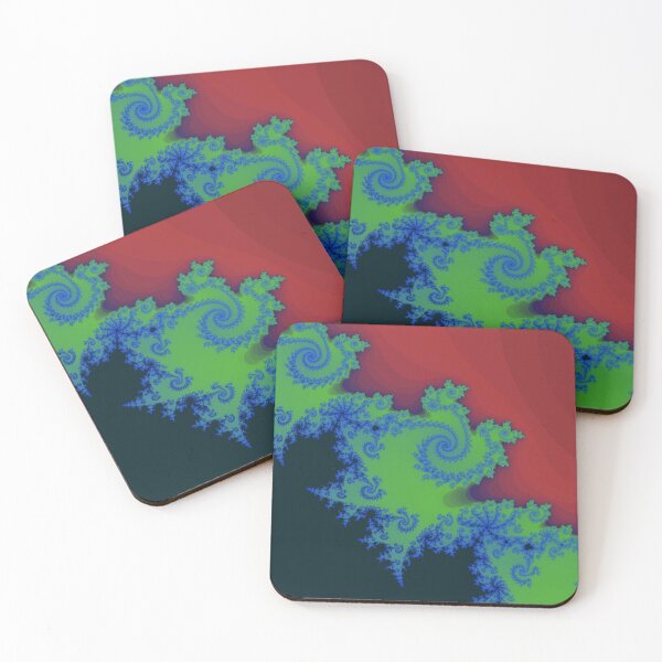 Fractal Art 18 designed and created by (c) Janet Watson Art Coasters (Set of 4)